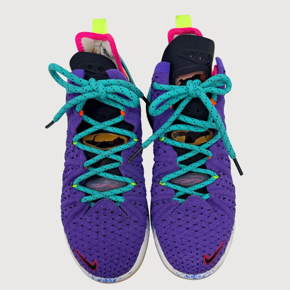 Nike LeBron 18 Best of 10-18 Sneakers Purple Aqua 8